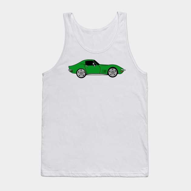 Elkhart Green C3 Corvette Tank Top by ally1021